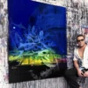 Rekiny, 120x150cm, akryl, olej na płónie